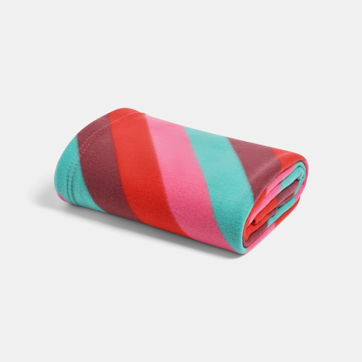 OHS Christmas Candy Stripe Fleece Throw - Multi>