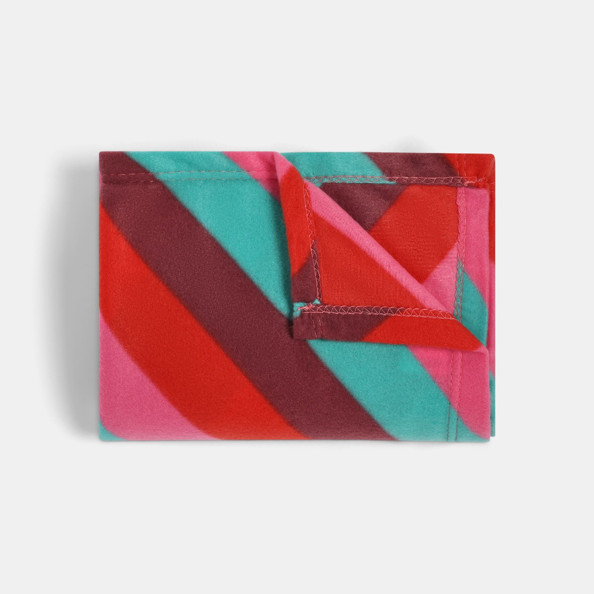 OHS Christmas Candy Stripe Fleece Throw - Multi>