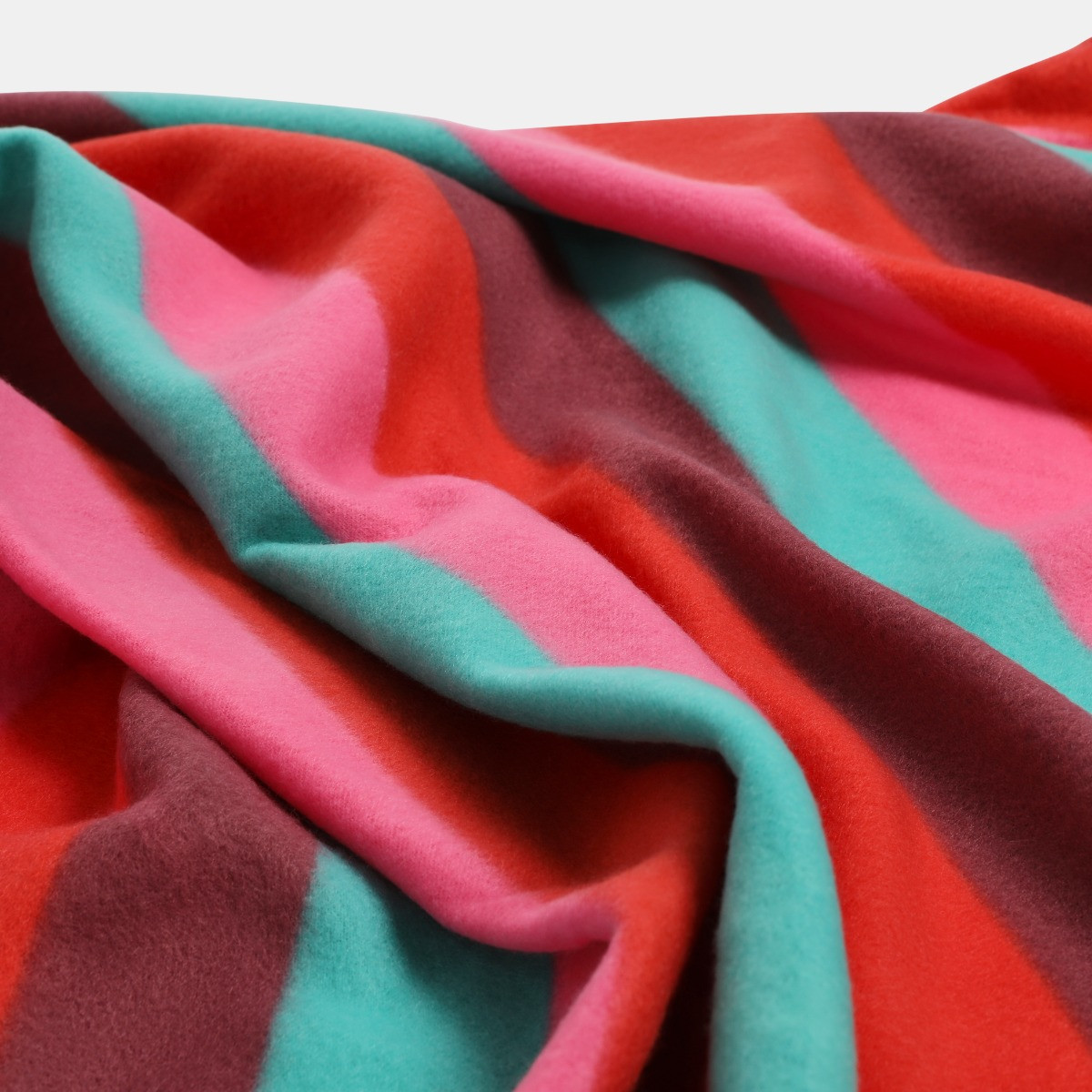 OHS Christmas Candy Stripe Fleece Throw - Multi>