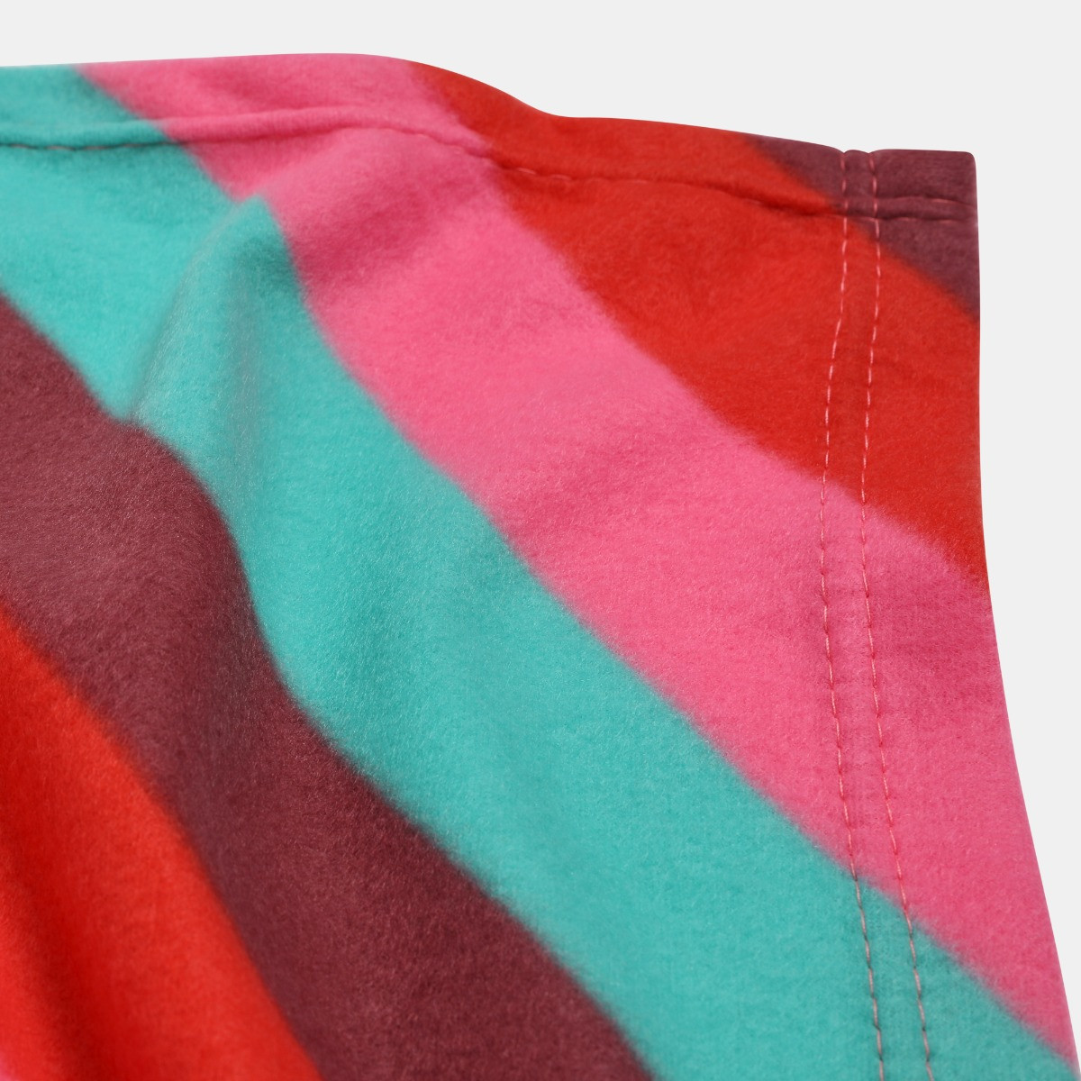 OHS Christmas Candy Stripe Fleece Throw - Multi>