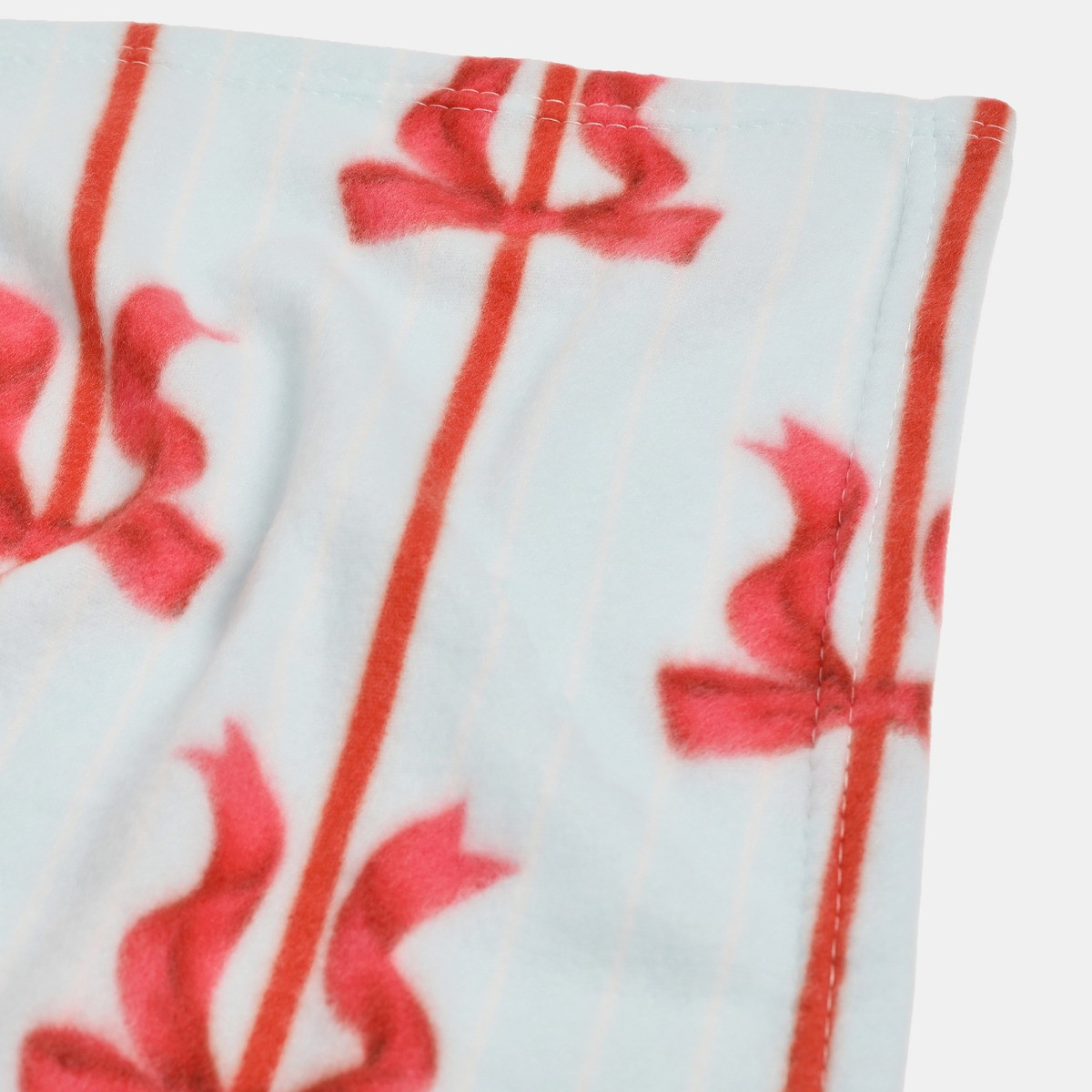 OHS Bow Print Fleece Throw - Blue/Red>