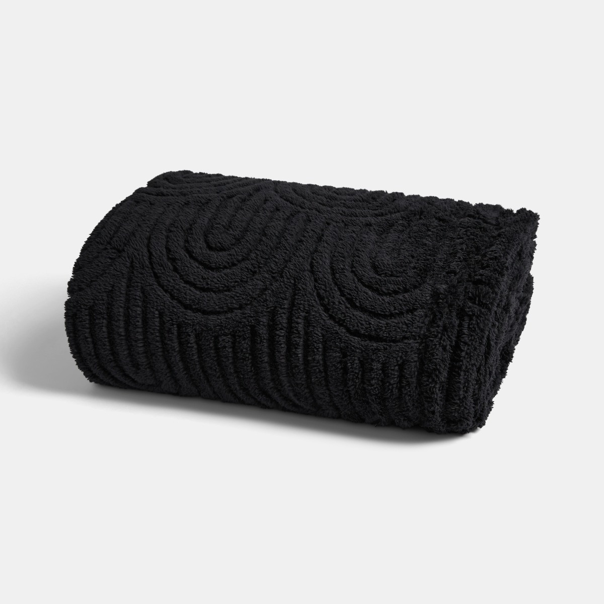 OHS Tufted Arches Teddy Fleece Throw - Black>