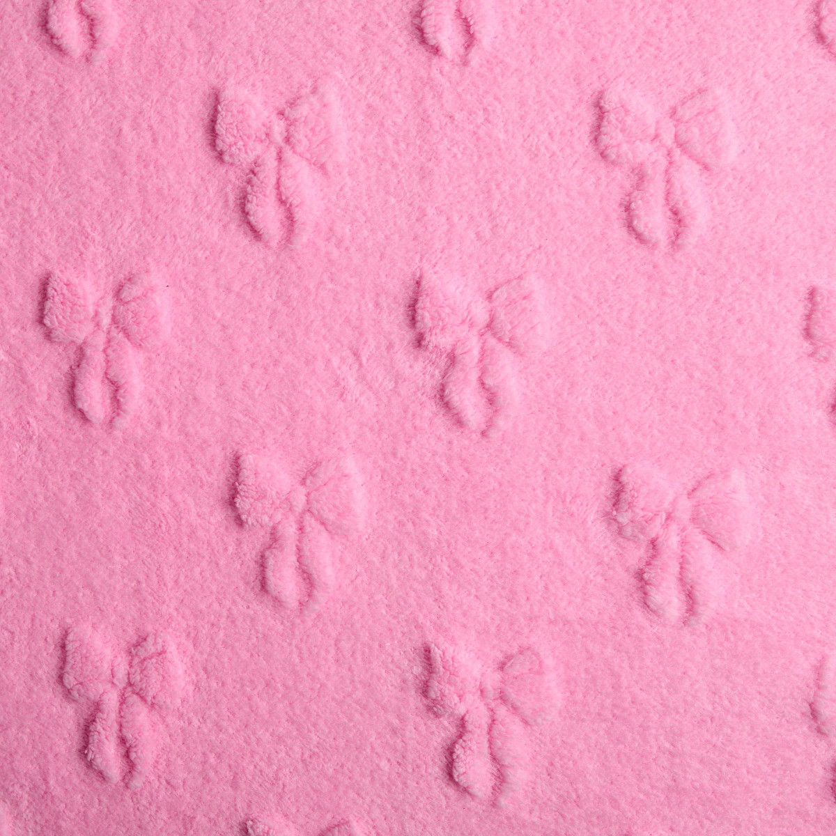 OHS Tufted Bow Teddy Fleece Throw - Blush>