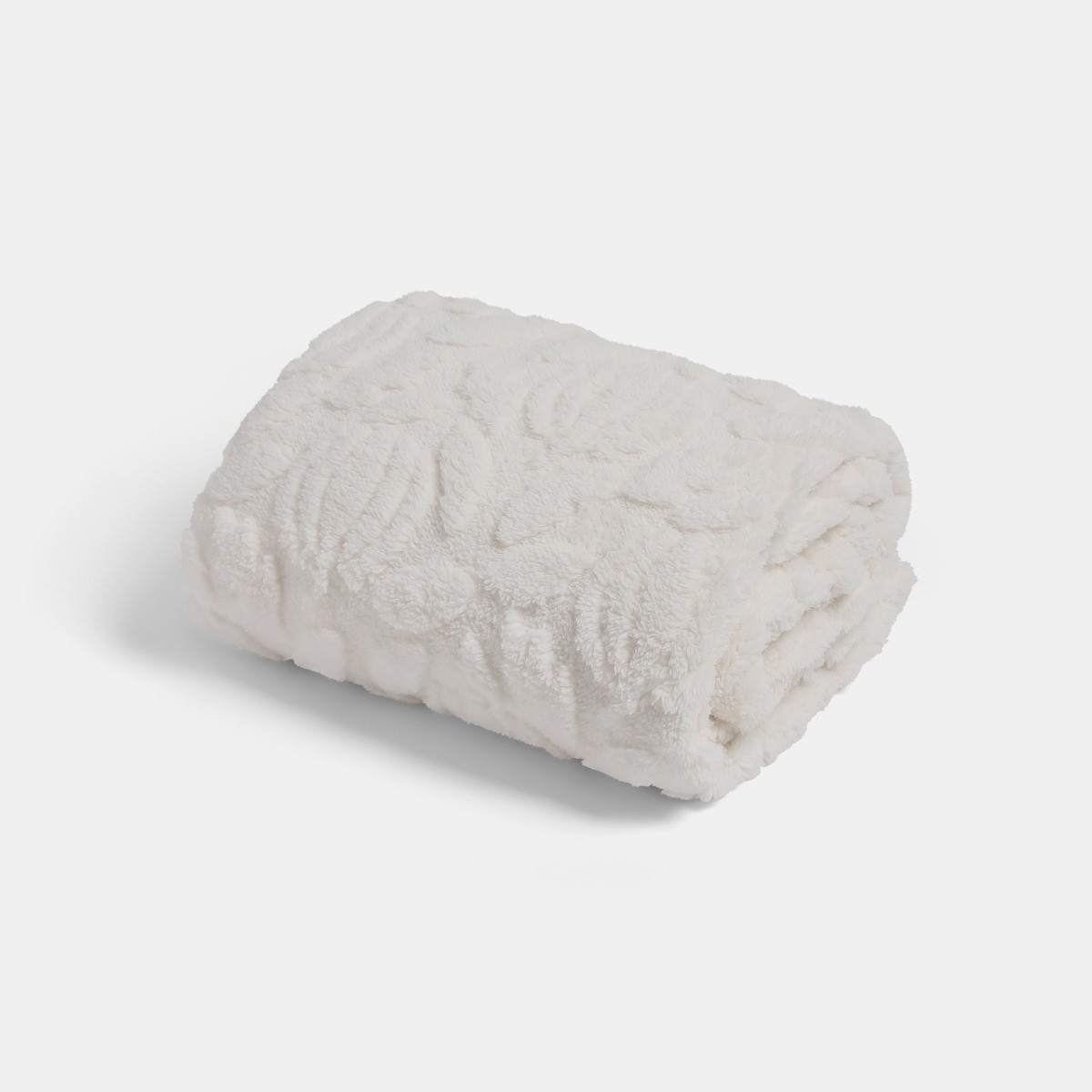 OHS Tufted Pumpkin Fleece Throw - Cream>