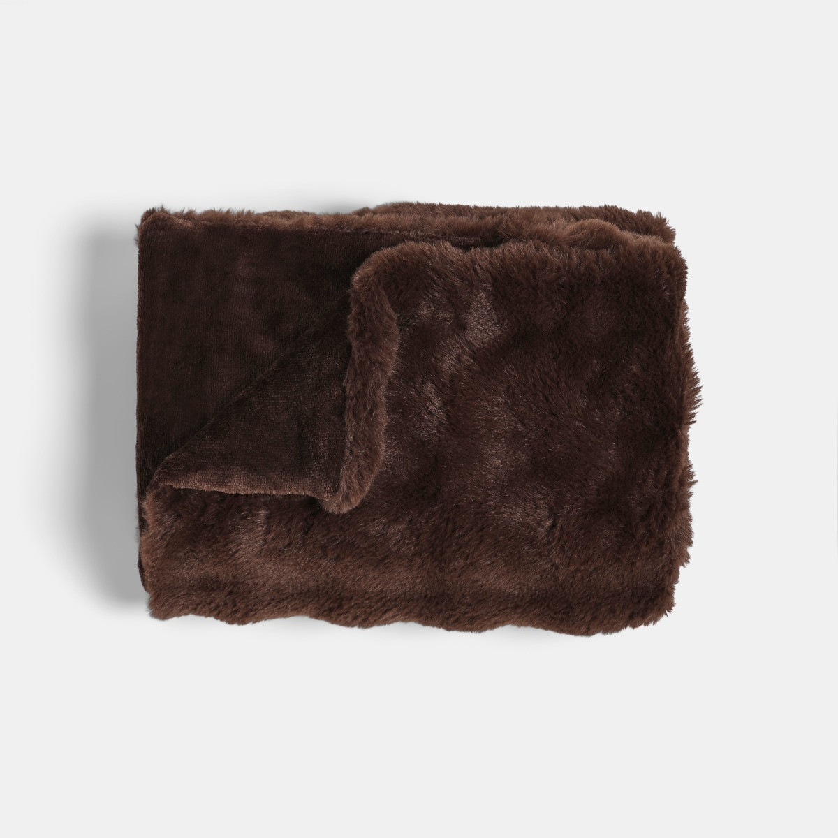 OHS Bubble Faux Fur Throw - Brown>