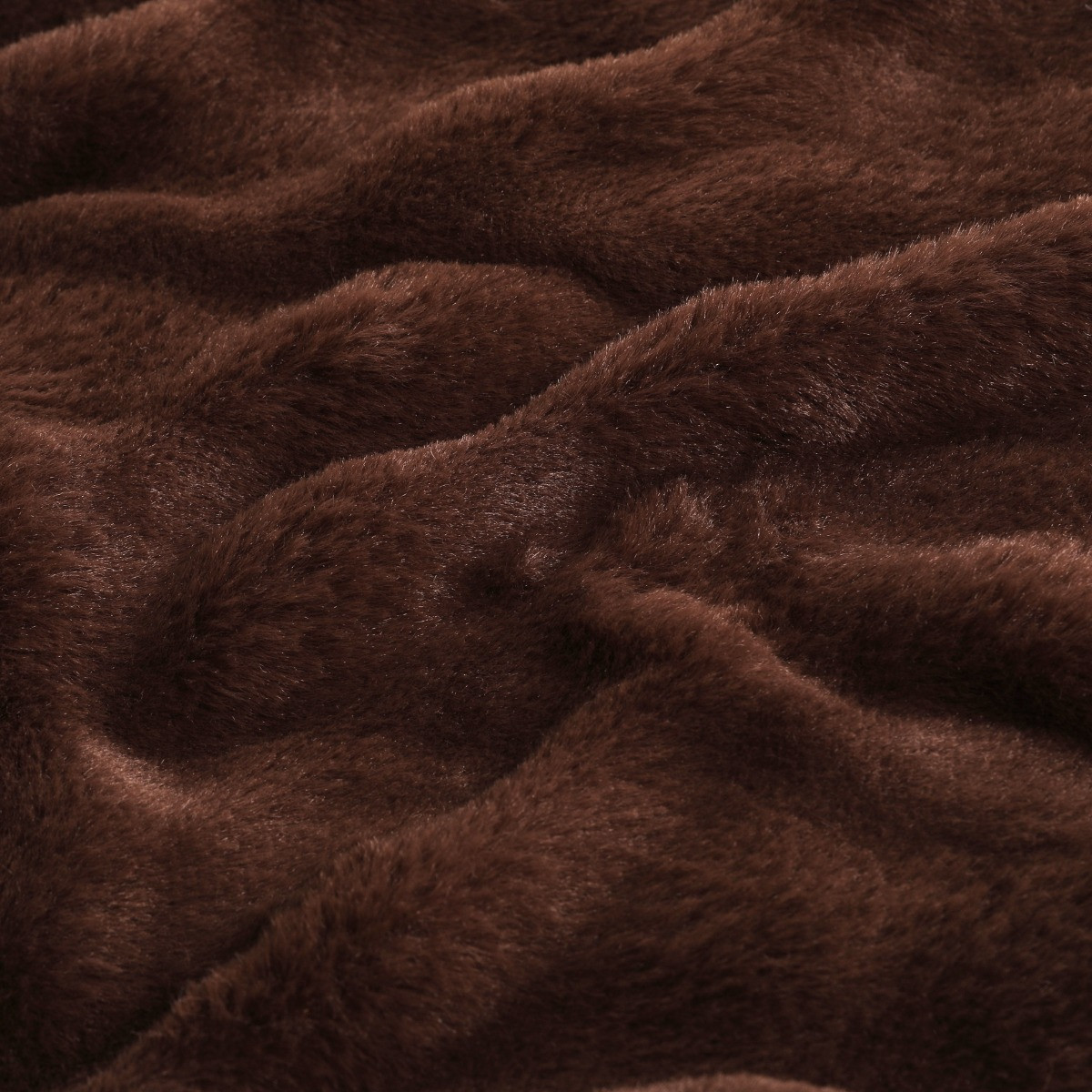 OHS Bubble Faux Fur Throw - Brown>