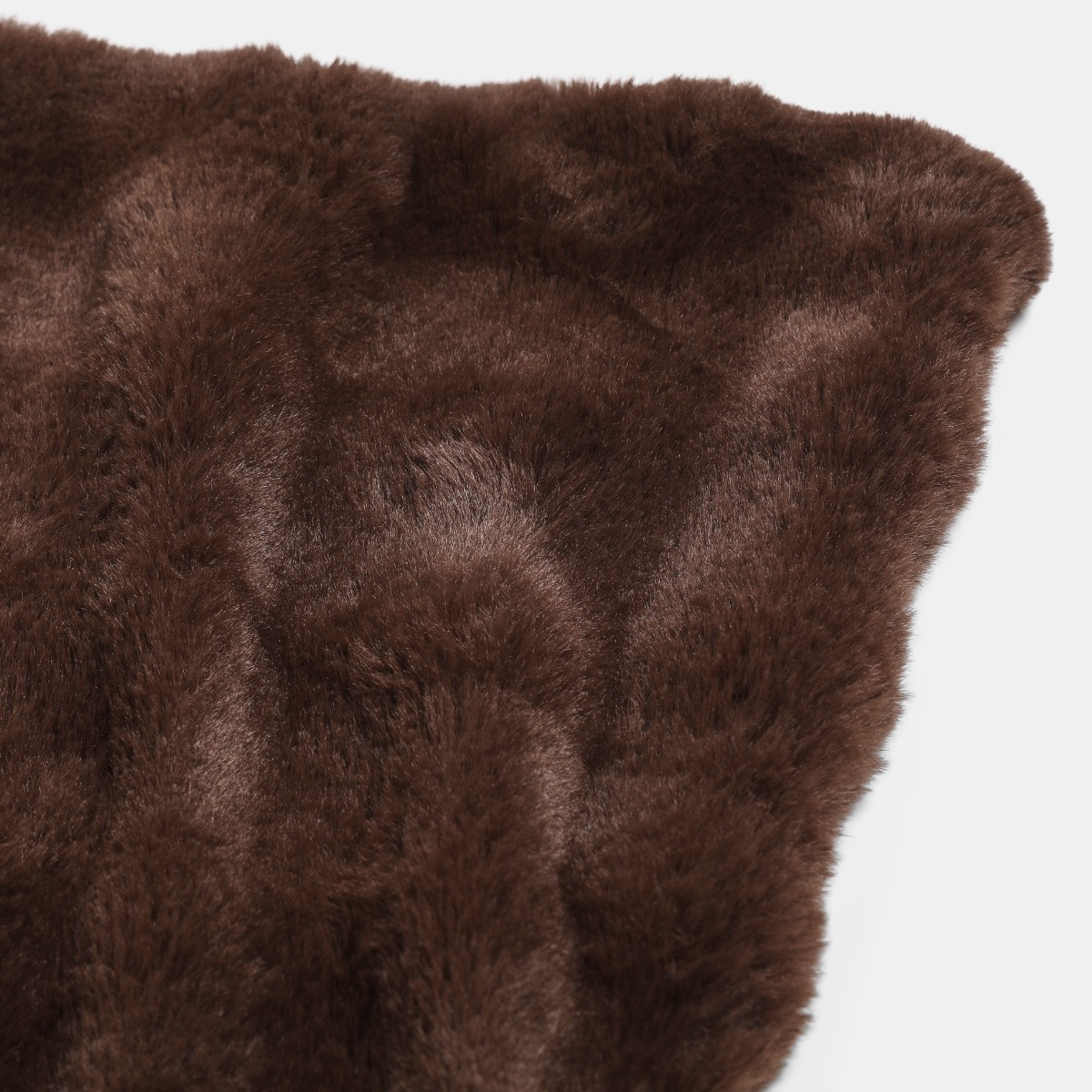 OHS Bubble Faux Fur Throw - Brown>