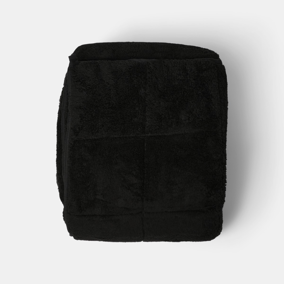 OHS Teddy Fleece Quilted Weighted Blanket - Black>