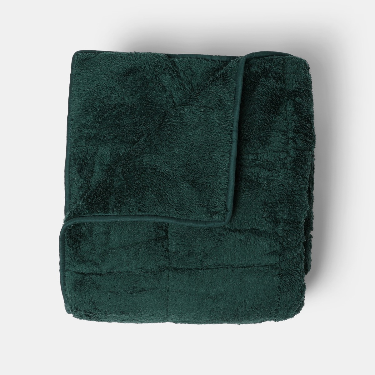 OHS Teddy Fleece Quilted Weighted Blanket - Green>