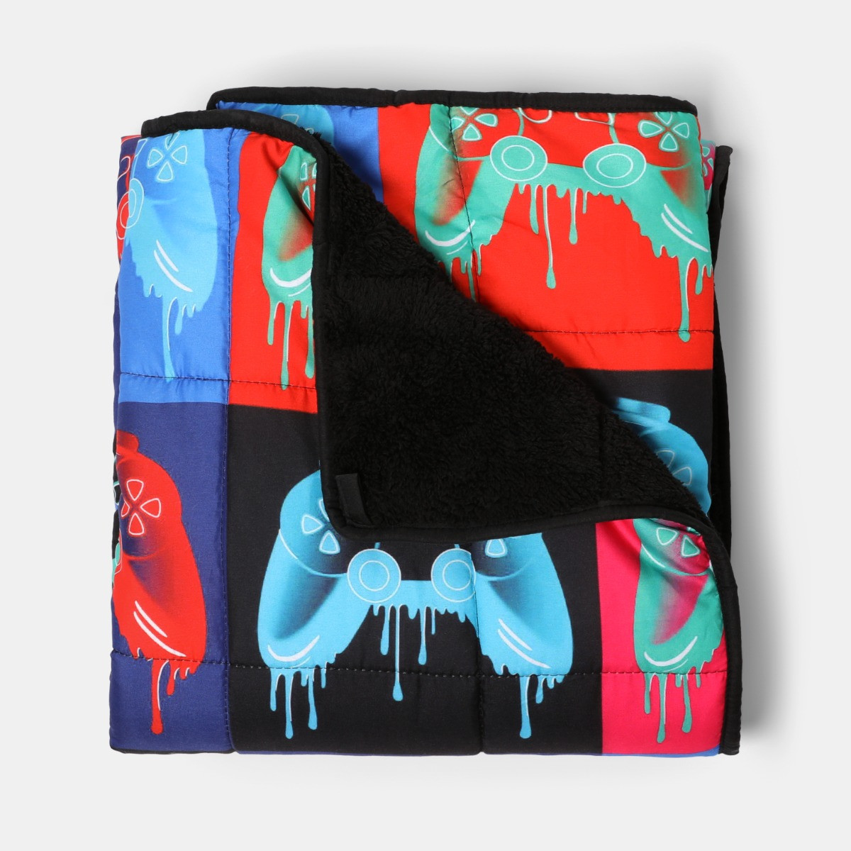 OHS Kids Neon Drip Gaming Weighted Blanket, Multi - 3kg>