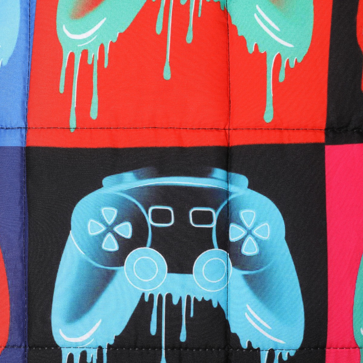 OHS Kids Neon Drip Gaming Weighted Blanket, Multi - 3kg>