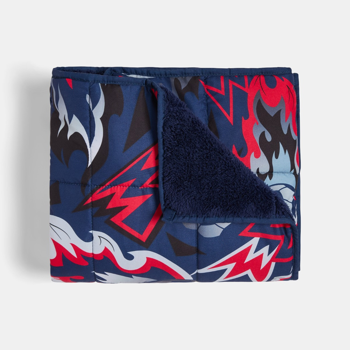 OHS Kids Flaming Football Weighted Blanket, Navy - 3kg>