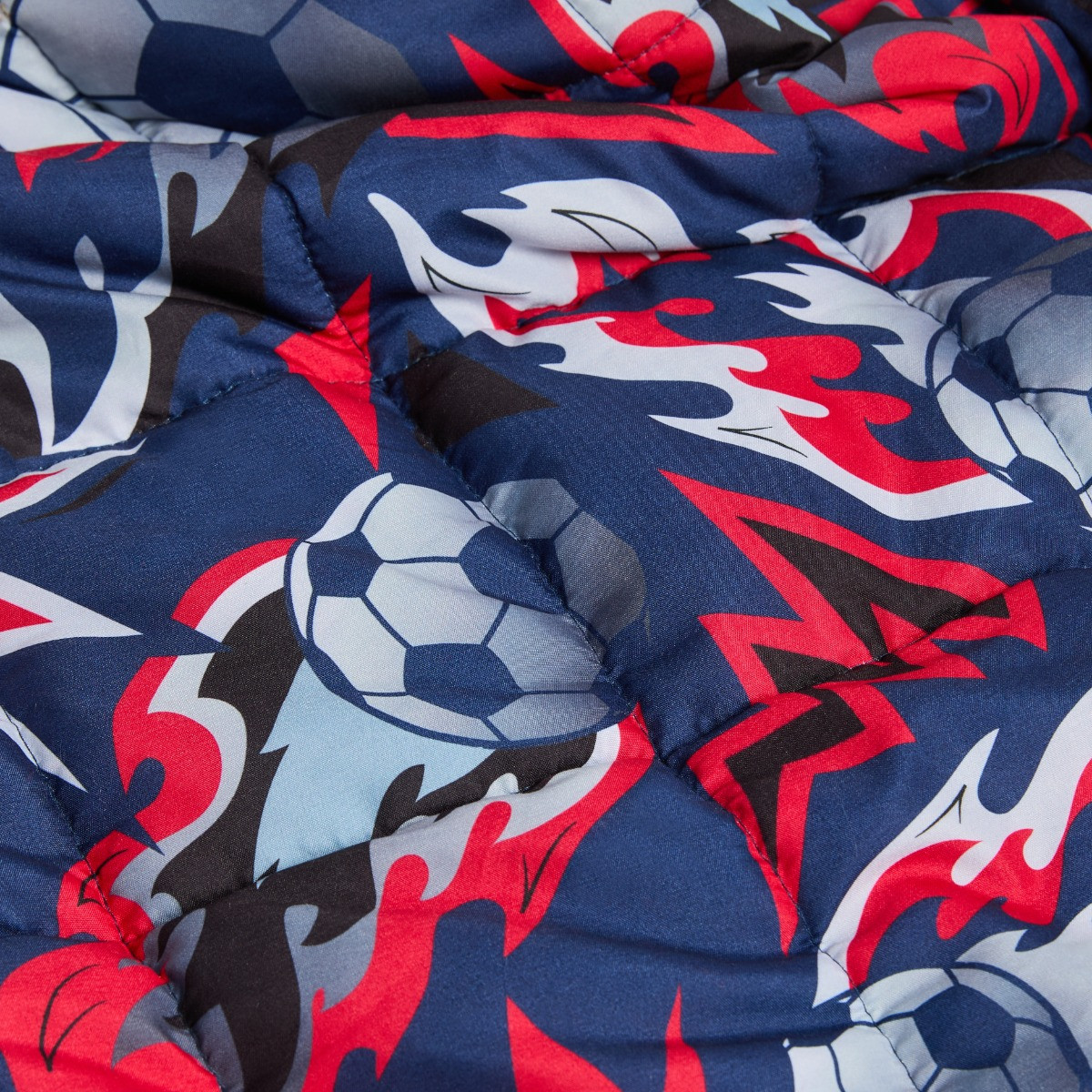 OHS Kids Flaming Football Weighted Blanket, Navy - 3kg>