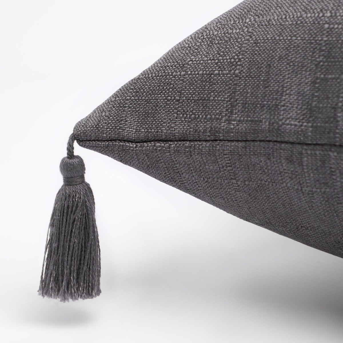 OHS Tassel Cushion Covers - Charcoal>