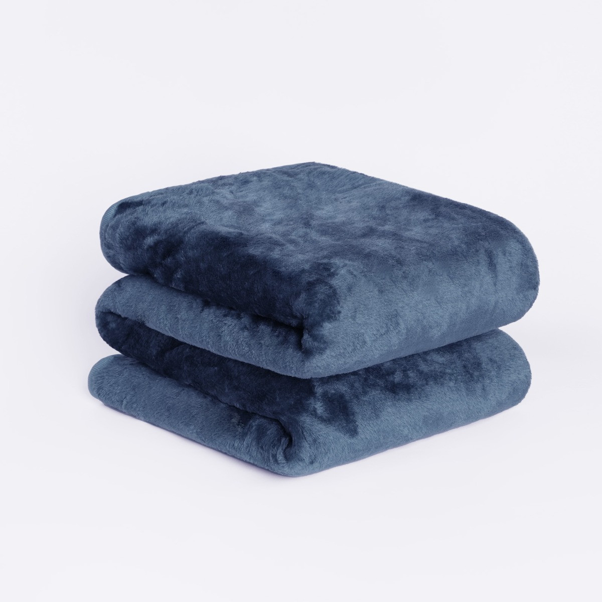 OHS Faux Fur Mink Throw - Navy>