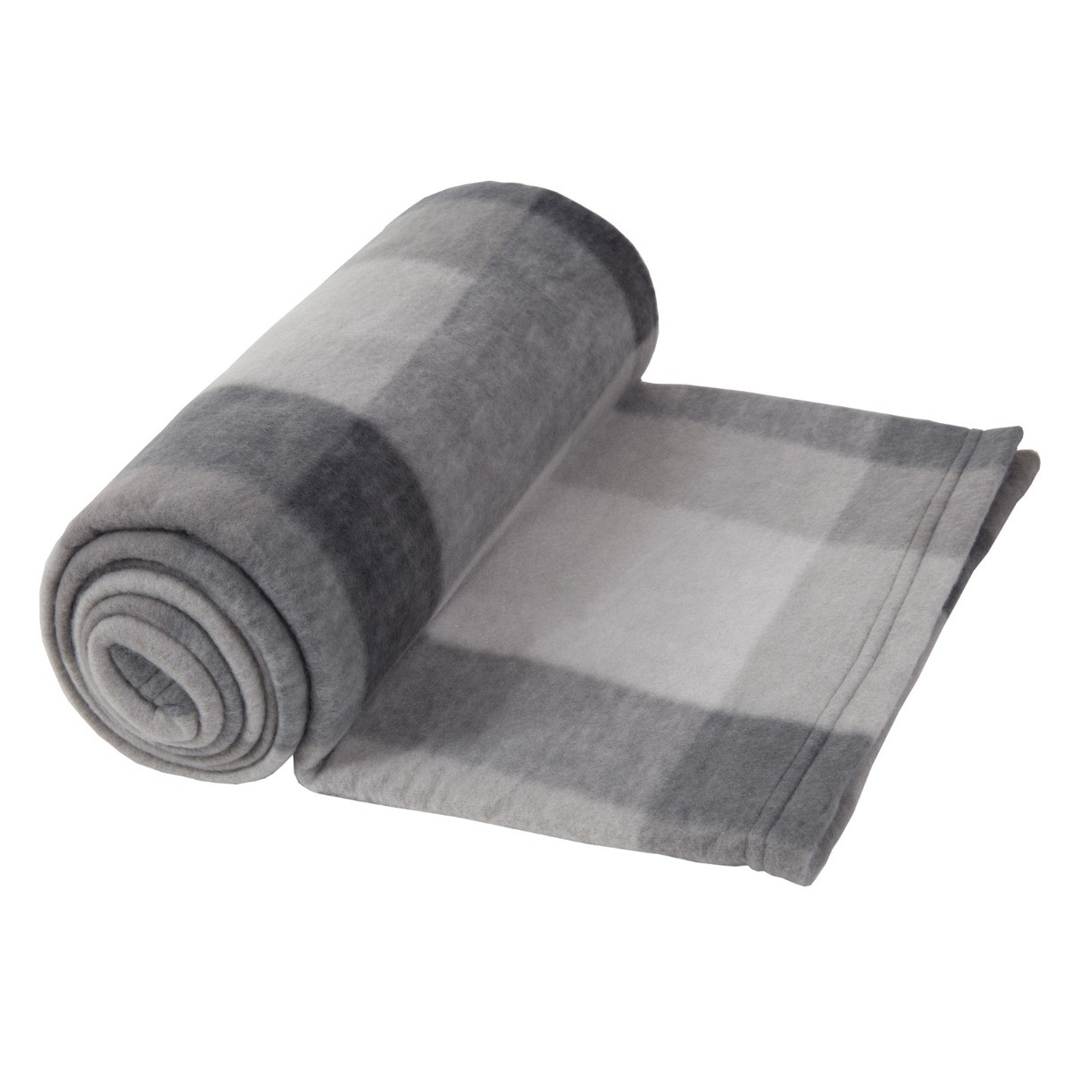 Dreamscene by OHS Tartan Check Throw Blanket, Grey - 120 x 150 cm>