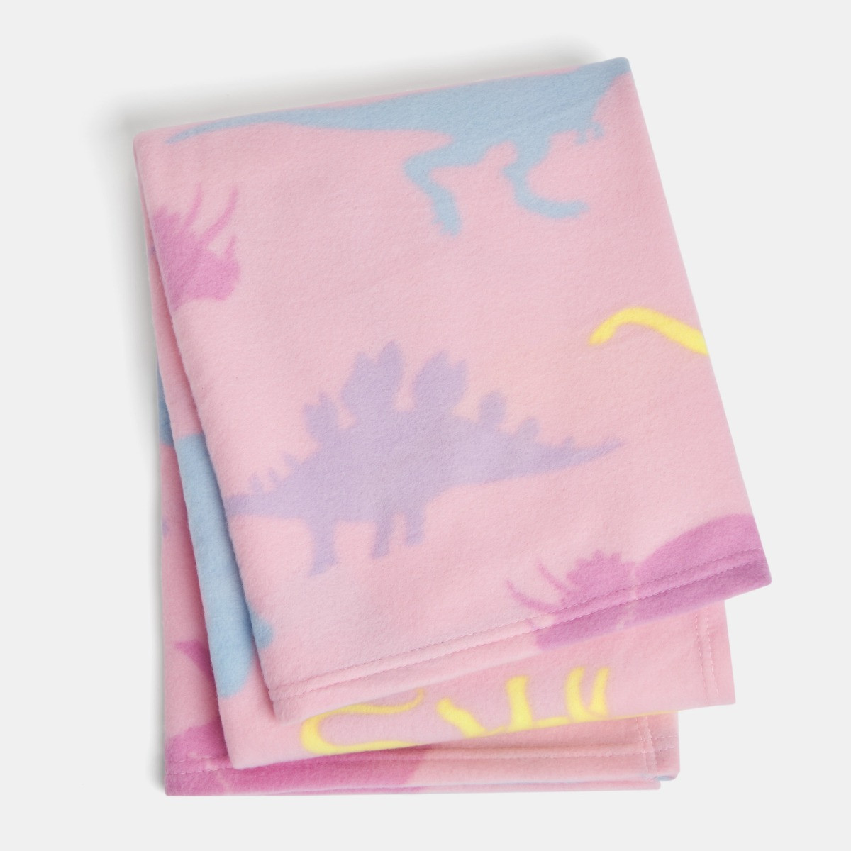 Dreamscene Dinosaur Fleece Throw, Pink - 120 x 150cm>