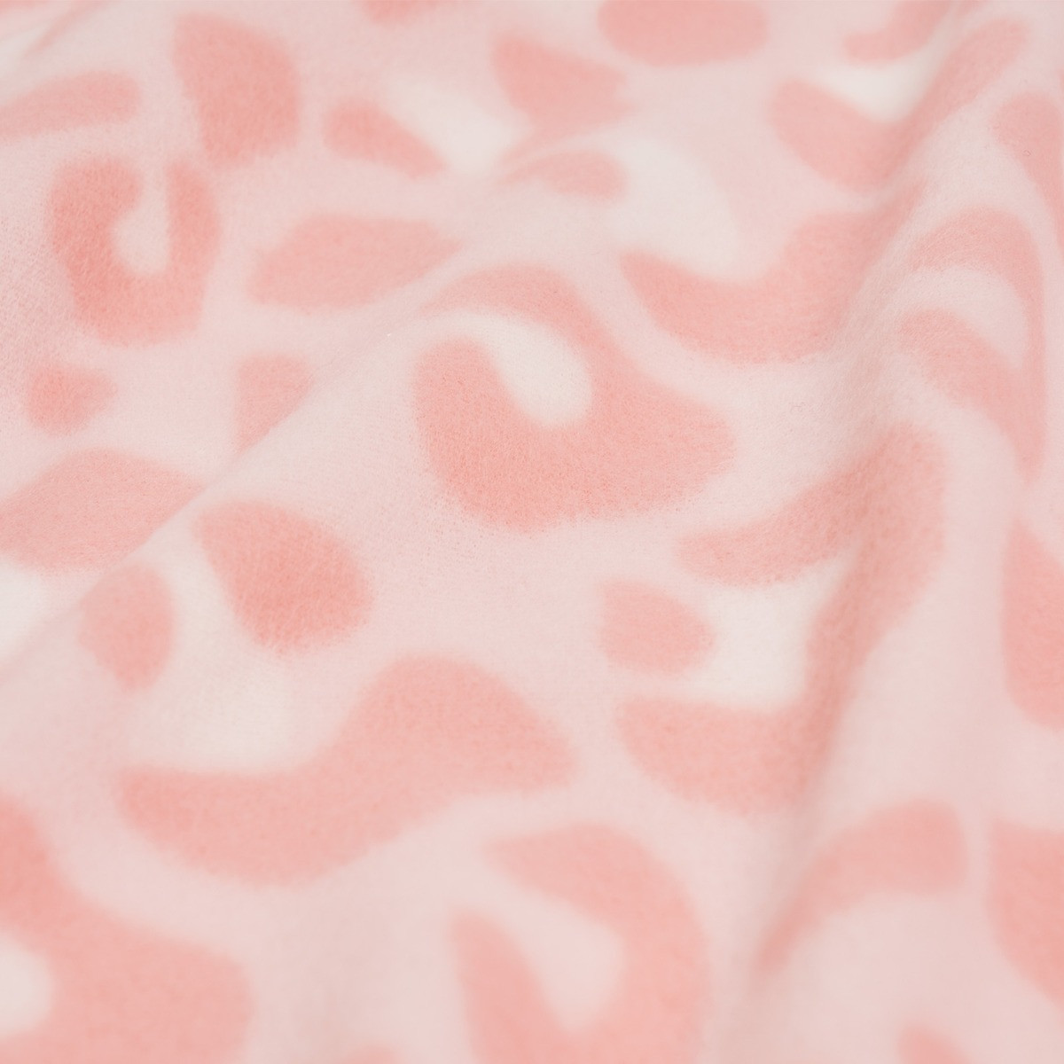 Dreamscene Leopard Print Fleece Throw, Blush - 120 x 150cm>