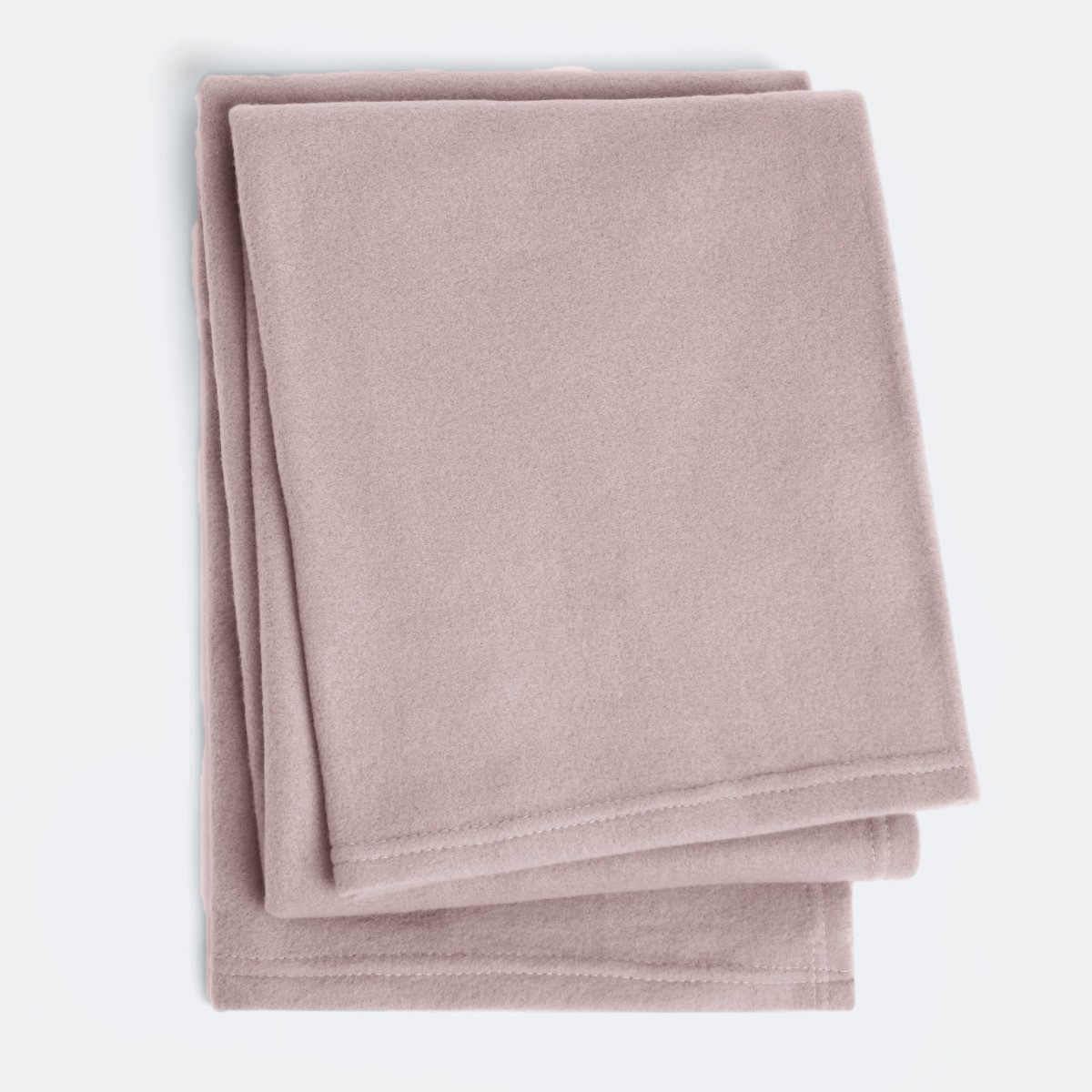 OHS Plain Fleece Throw, Blush Pink - 120 x 150 cm>