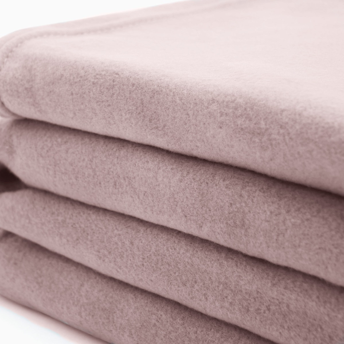 OHS Plain Fleece Throw, Blush Pink - 120 x 150 cm>