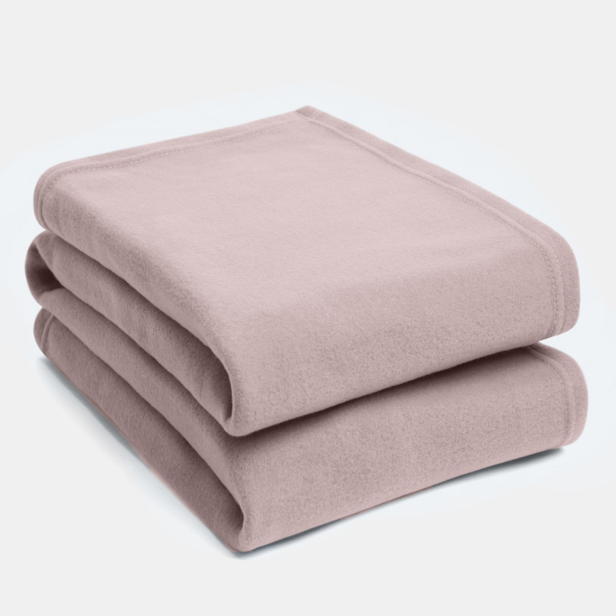 OHS Plain Fleece Throw, Blush Pink - 120 x 150 cm>