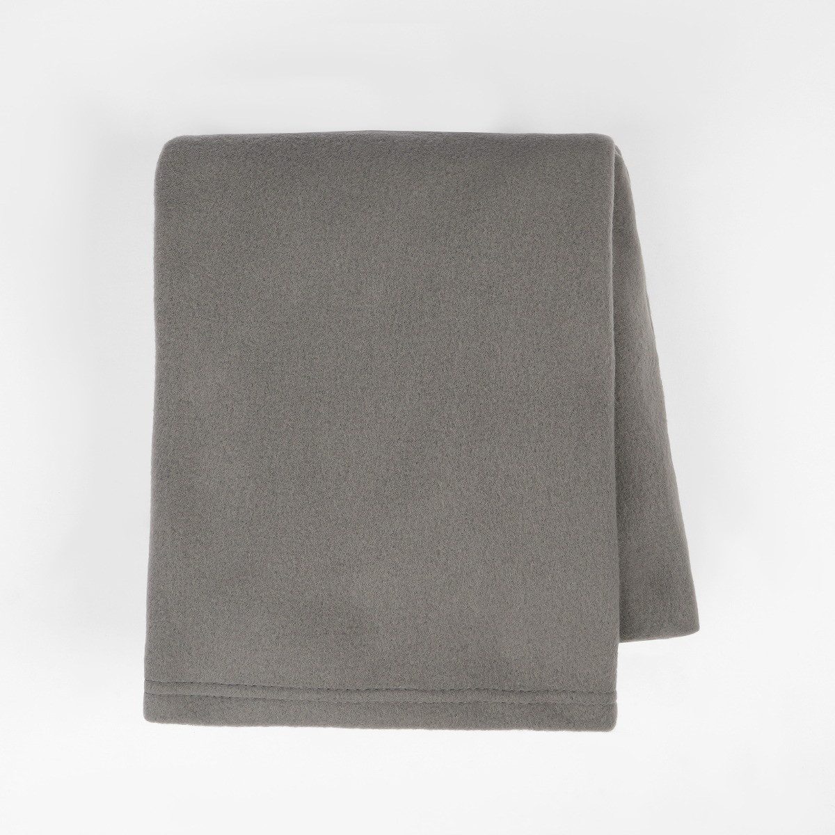 OHS Plain Fleece Throw, Charcoal - 120 x 150 cm>