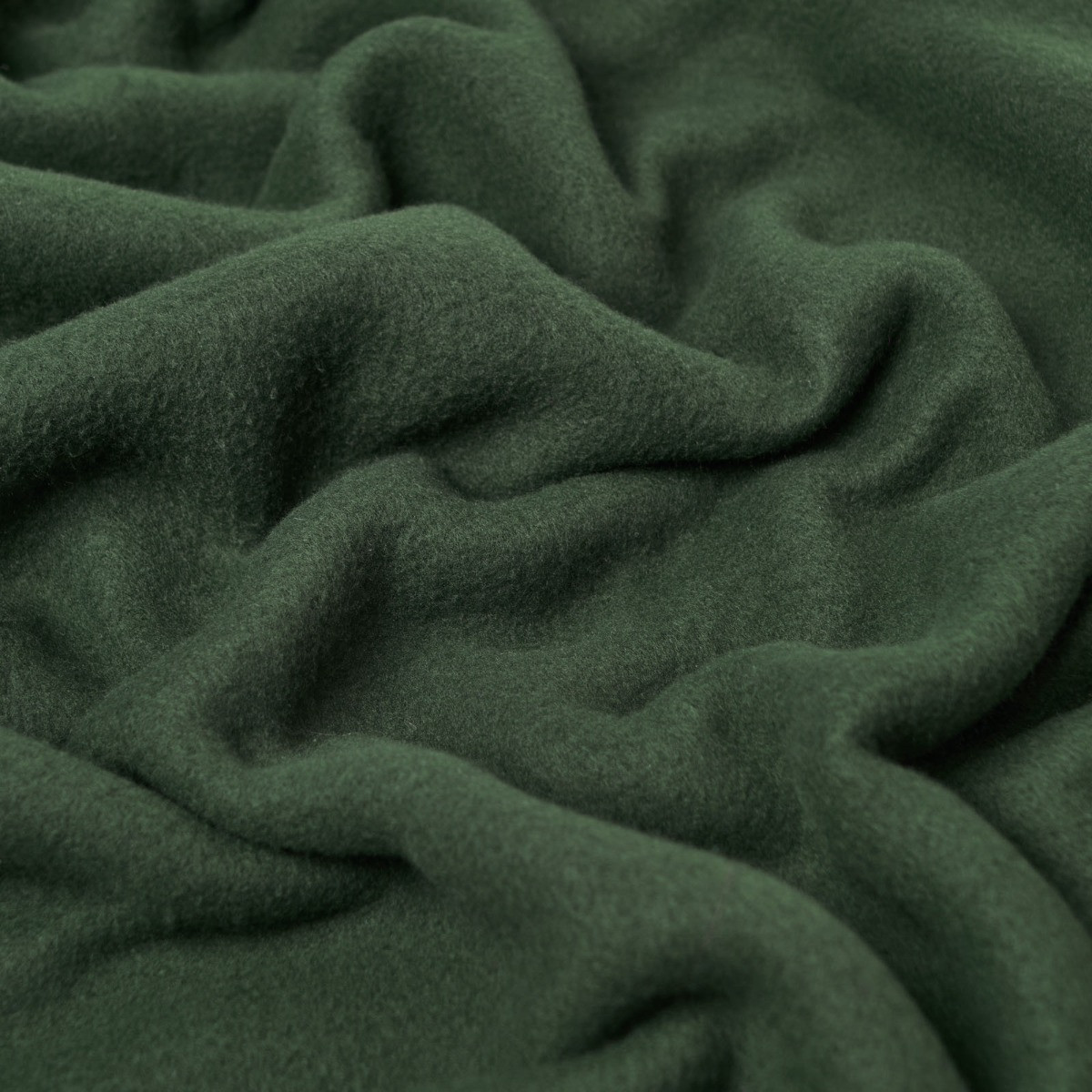 Dreamscene Plain Fleece Throw, Forest Green - 120 x 150cm>