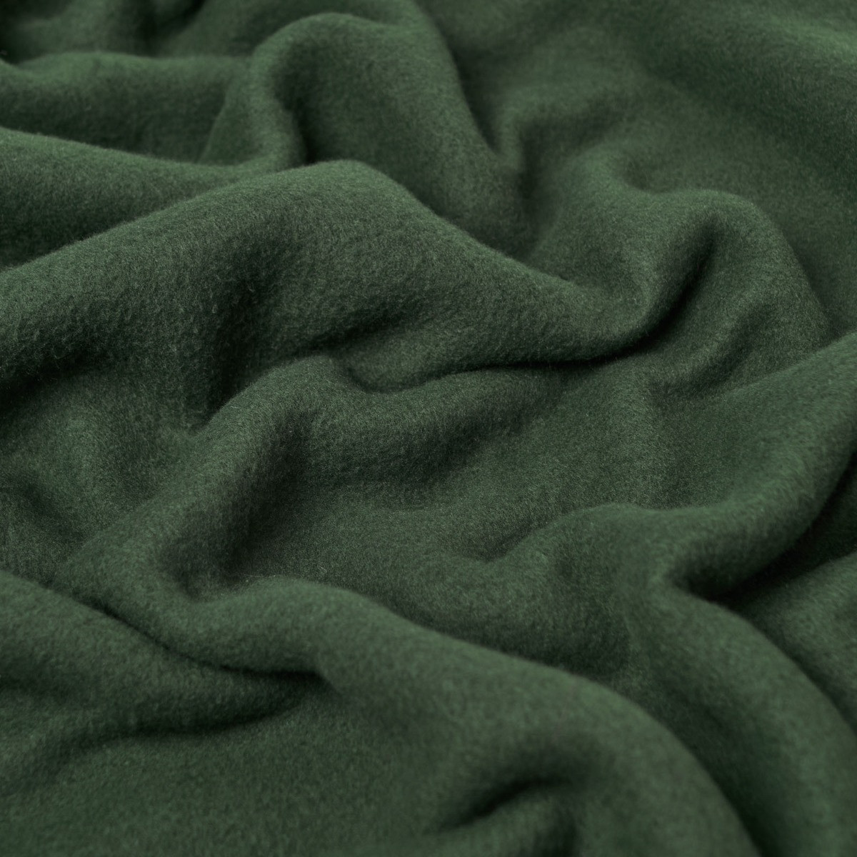 Dreamscene Plain Fleece Throw, Forest Green - 150 x 200cm>