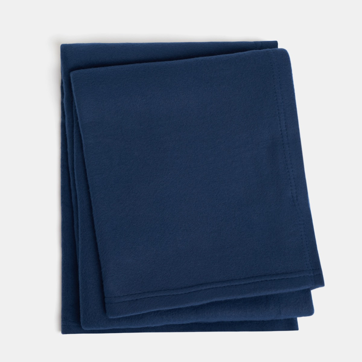 OHS Plain Fleece Throw, Navy - 120 x 150cm>