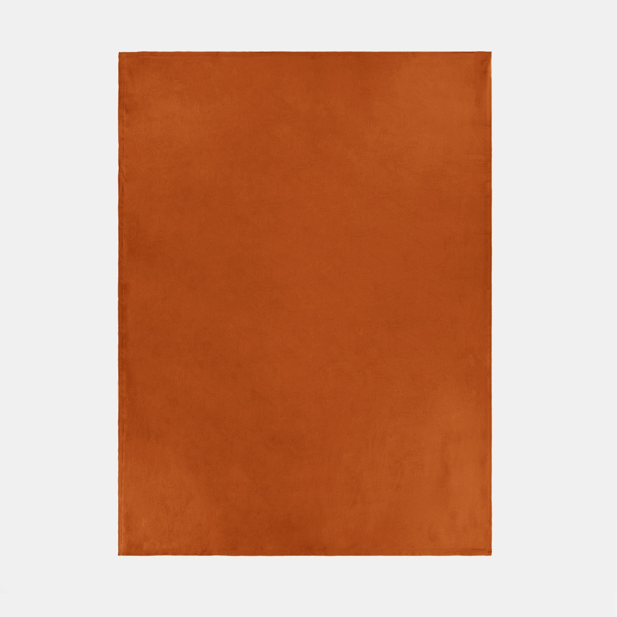 OHS Plain Fleece Throw, Burnt Orange - 120 x 150cm>