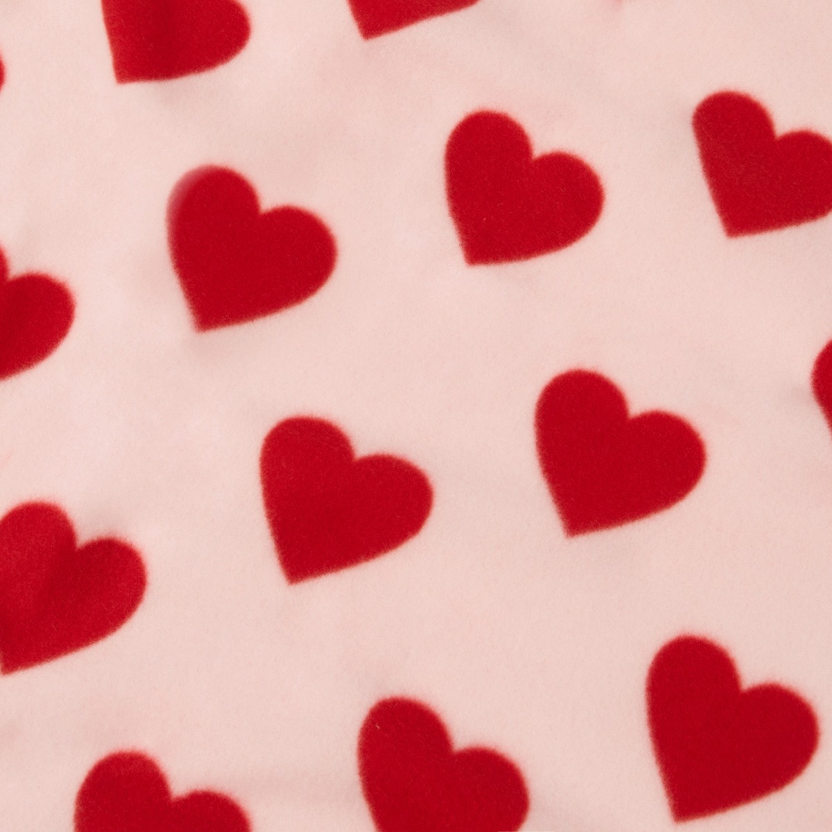 OHS Heart Print Fleece Throw - Pink/Red>