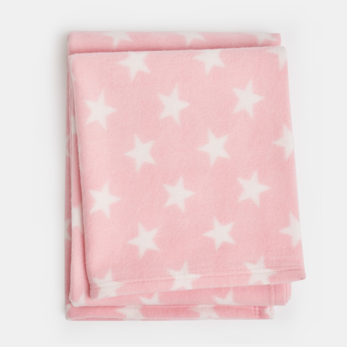 Dreamscene Star Print Fleece Throw - Blush Pink>