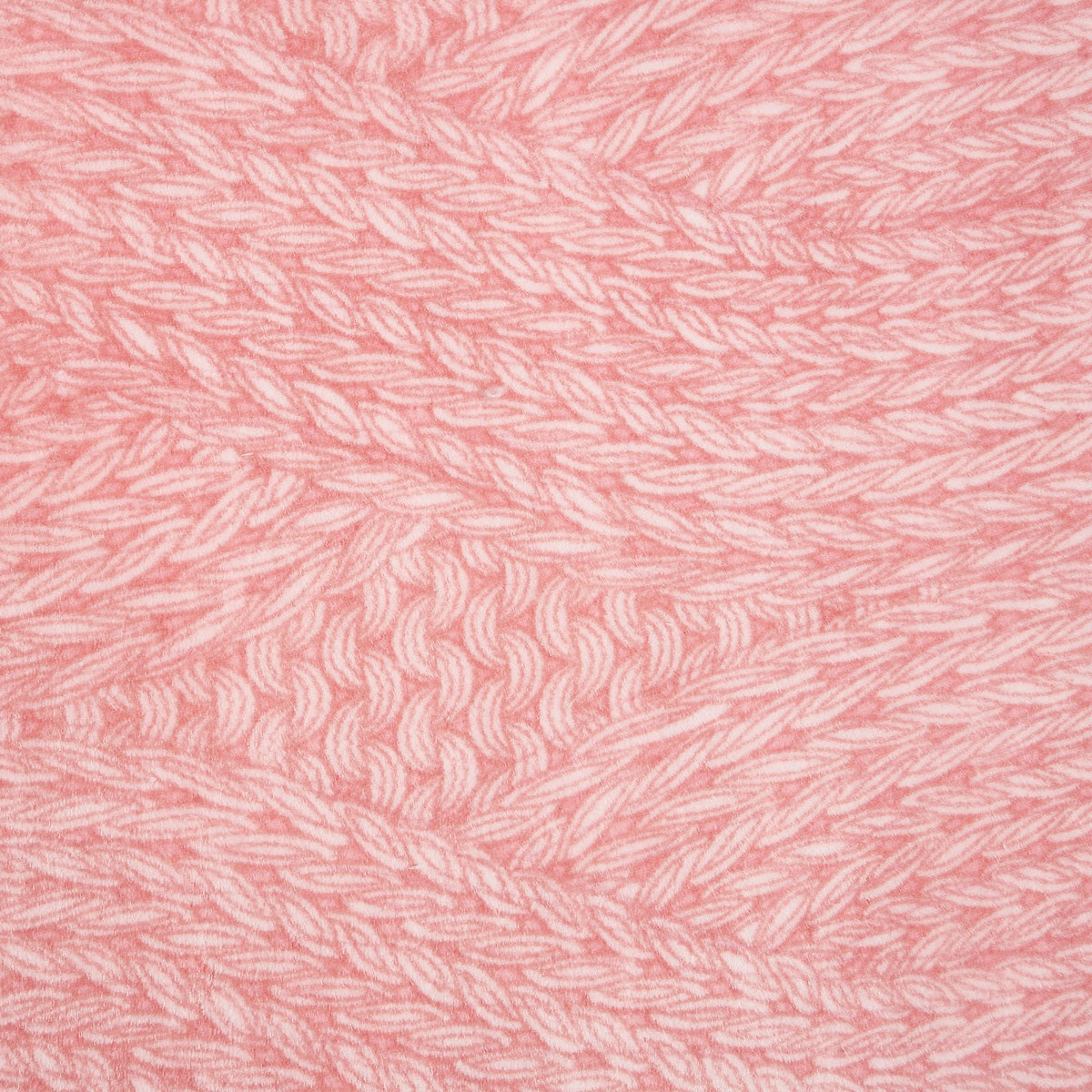 Dreamscene Chunky Knit Sherpa Throw, Blush - 150 x 180cm>