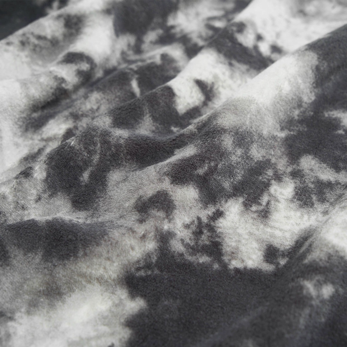 Dreamscene Tie Dye Print Sherpa Throw, 150 x 180cm - Grey>