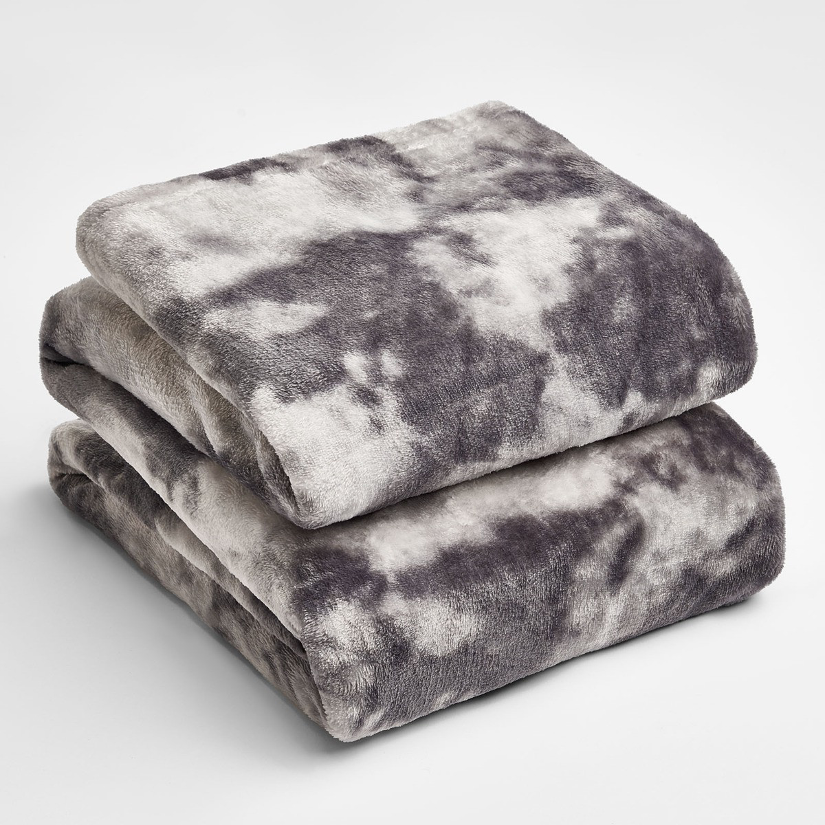OHS Tie Dye Supersoft Throw - Grey>