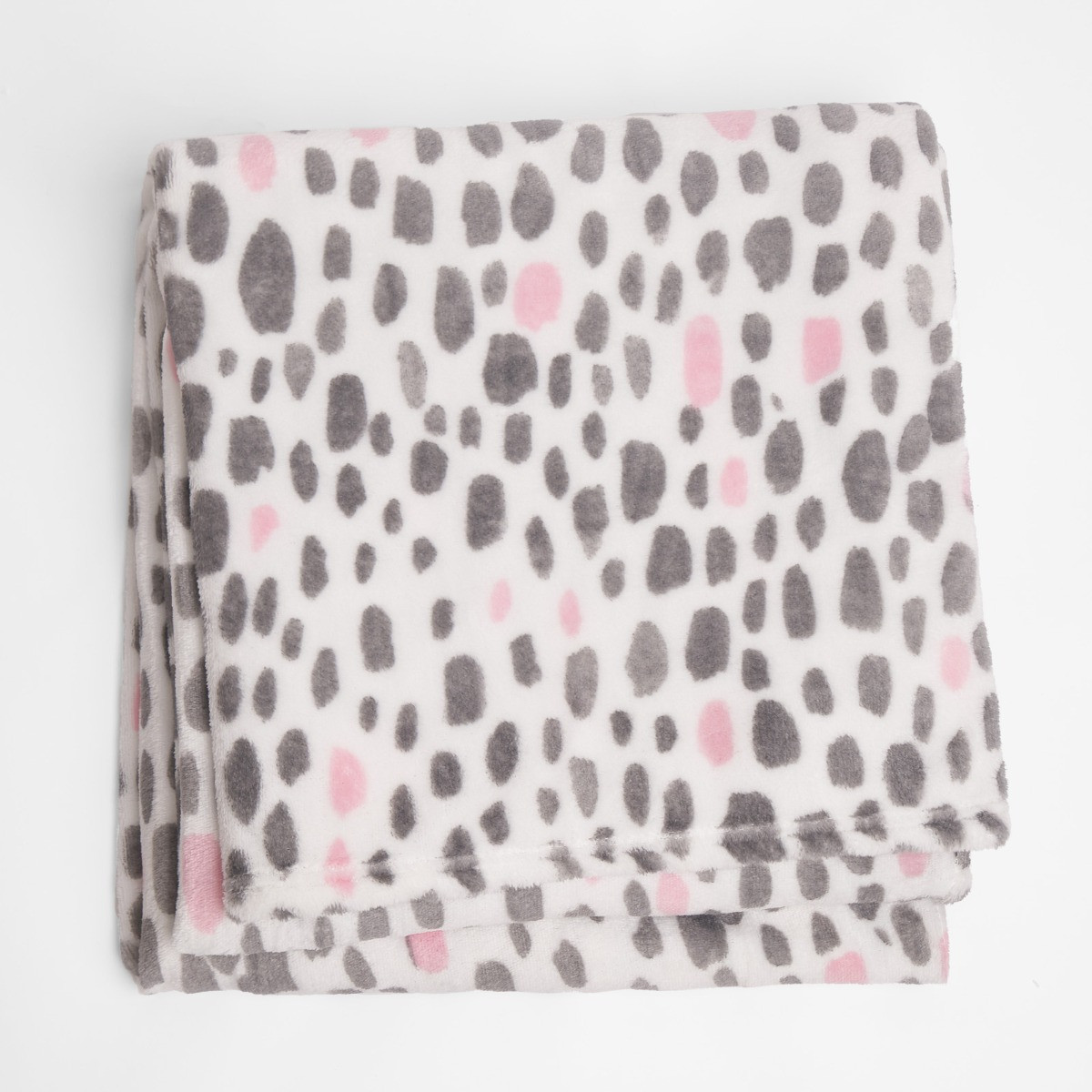 OHS Dalmatian Spots Print Supersoft Throw - Blush>