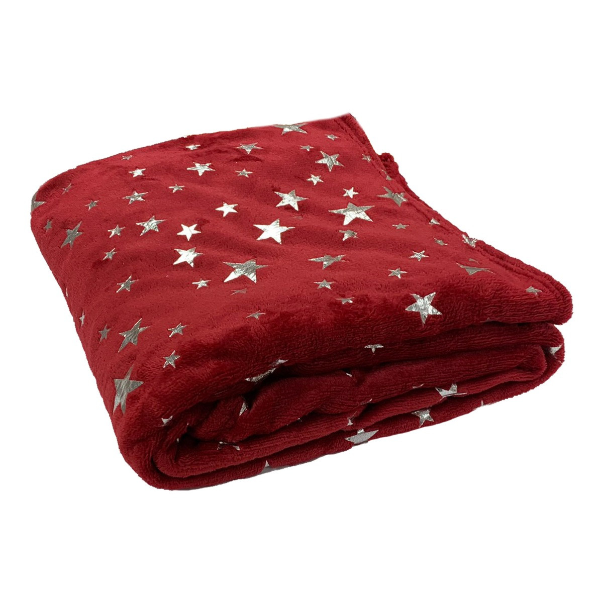 Dreamscene Supersoft Star Throw, Red - 125 x 150cm>