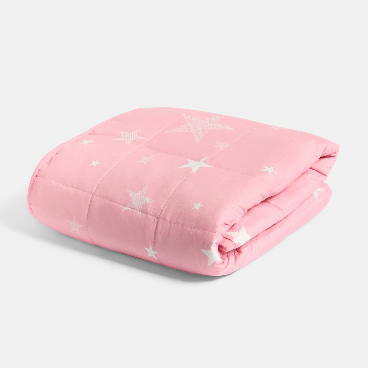 OHS Kids Star Teddy Fleece Weighted Blanket, Blush - 3kg>