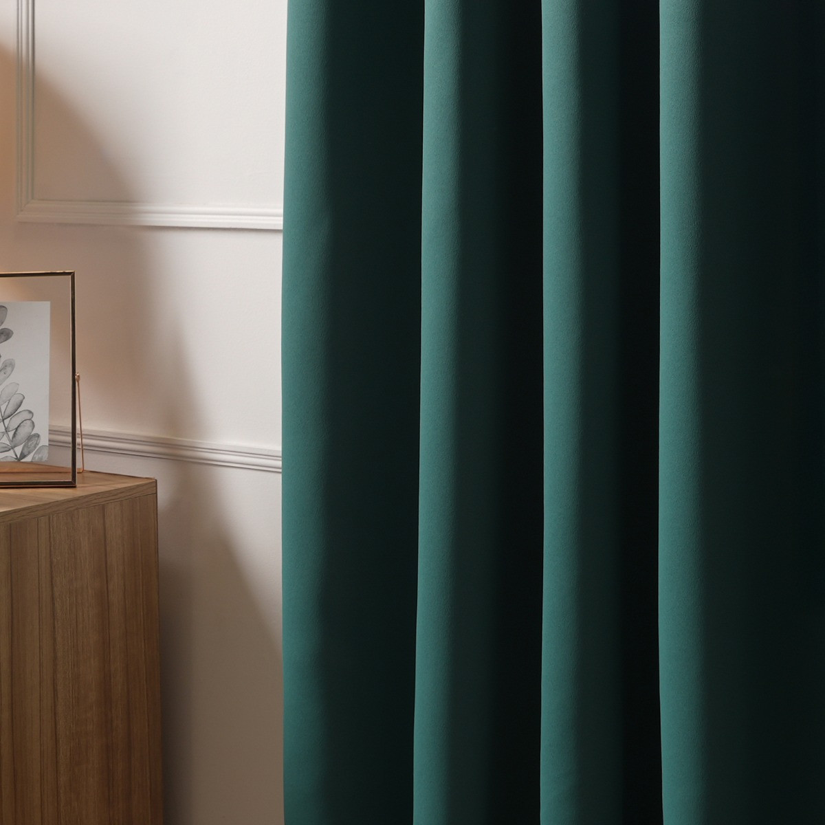 OHS Eyelet Blackout Curtains, Forest Green - 228 x 228cm (90" x 90")>