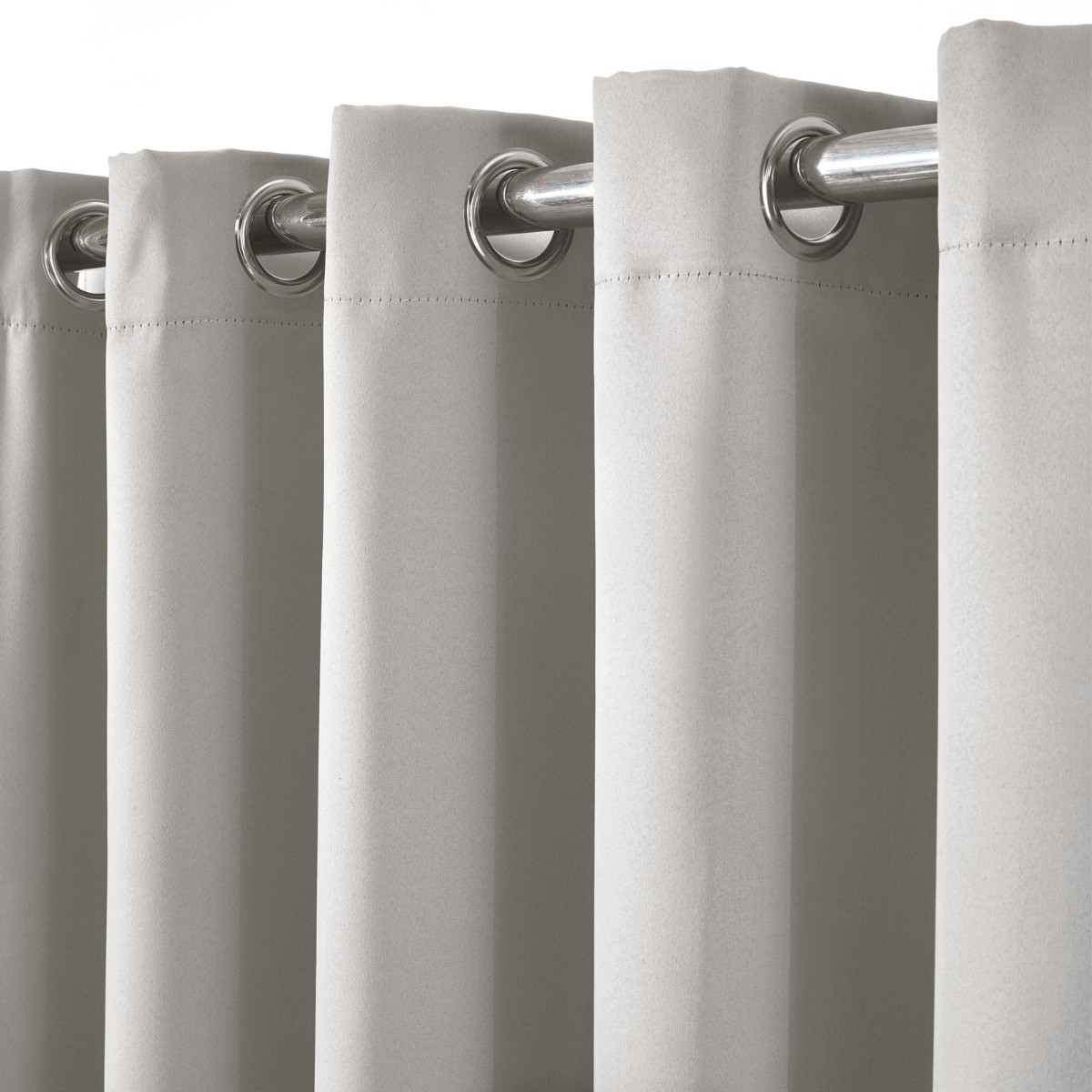 OHS Pencil Pleat Blackout Curtains - Pale Grey>