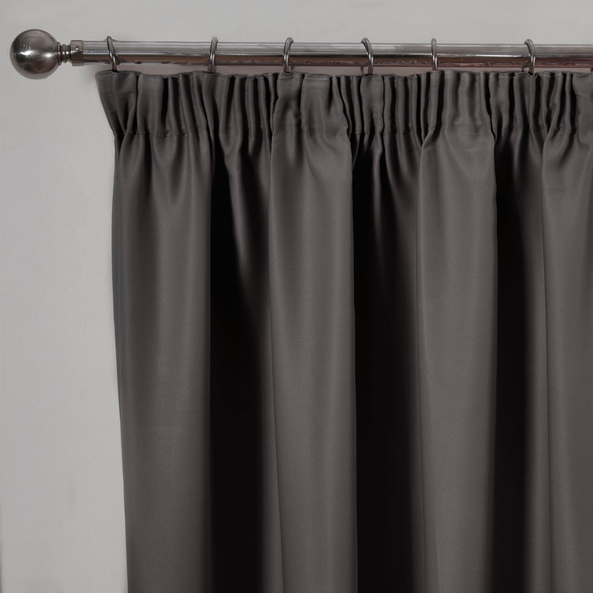 OHS Pencil Pleat Blackout Curtains - Graphite>