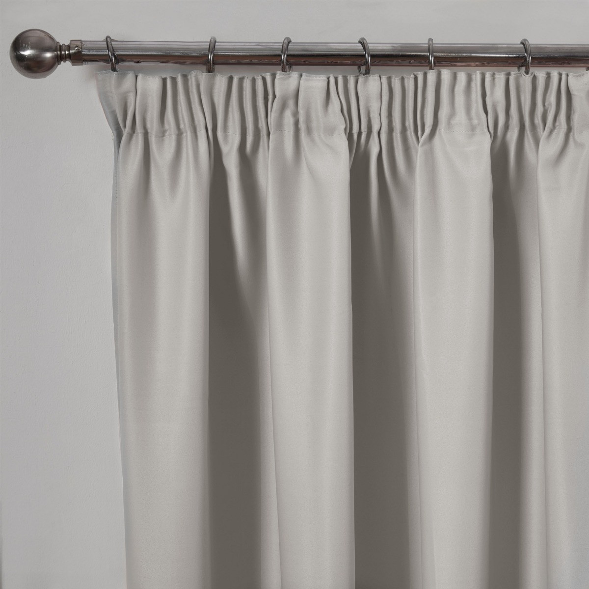 OHS Pencil Pleat Blackout Curtains - Light Grey>