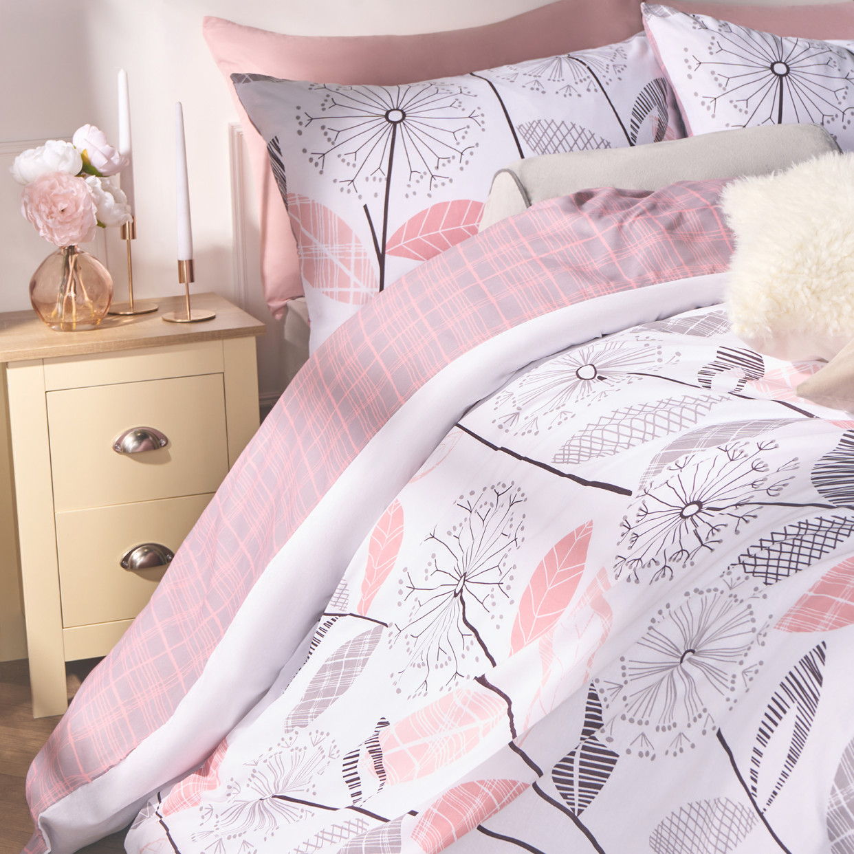 OHS Allium Duvet Cover Set - Blush>