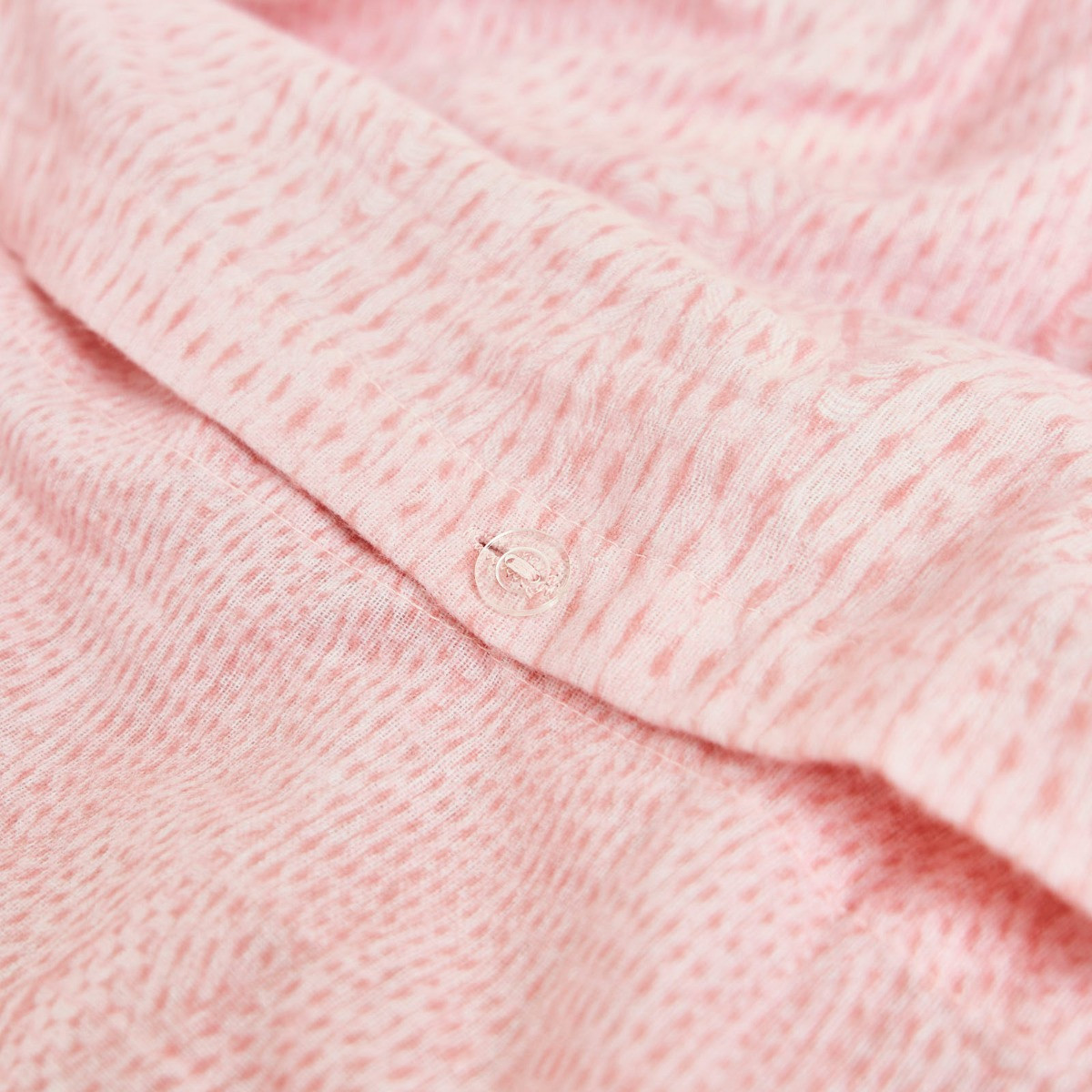 Dreamscene Chunky Knit Print Brushed Cotton Duvet Set, Blush - Single>