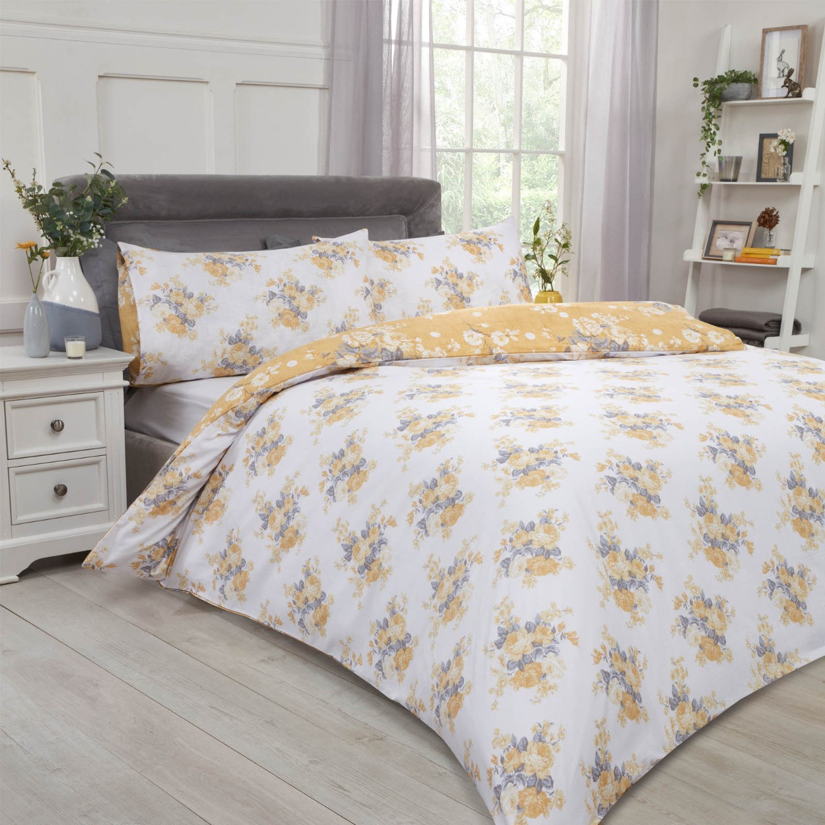 OHS English Rose Duvet Cover Set - Ochre>