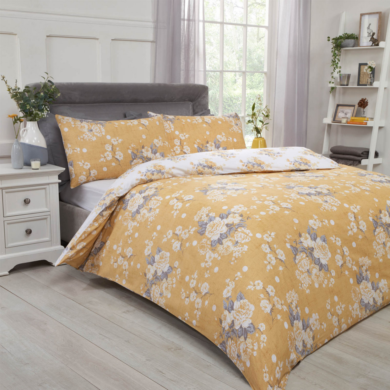 OHS English Rose Duvet Cover Set - Ochre>