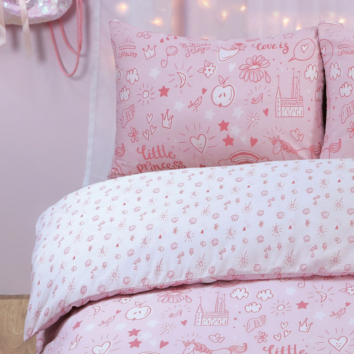 Dreamscene Little Princess Duvet Set - Blush Pink>