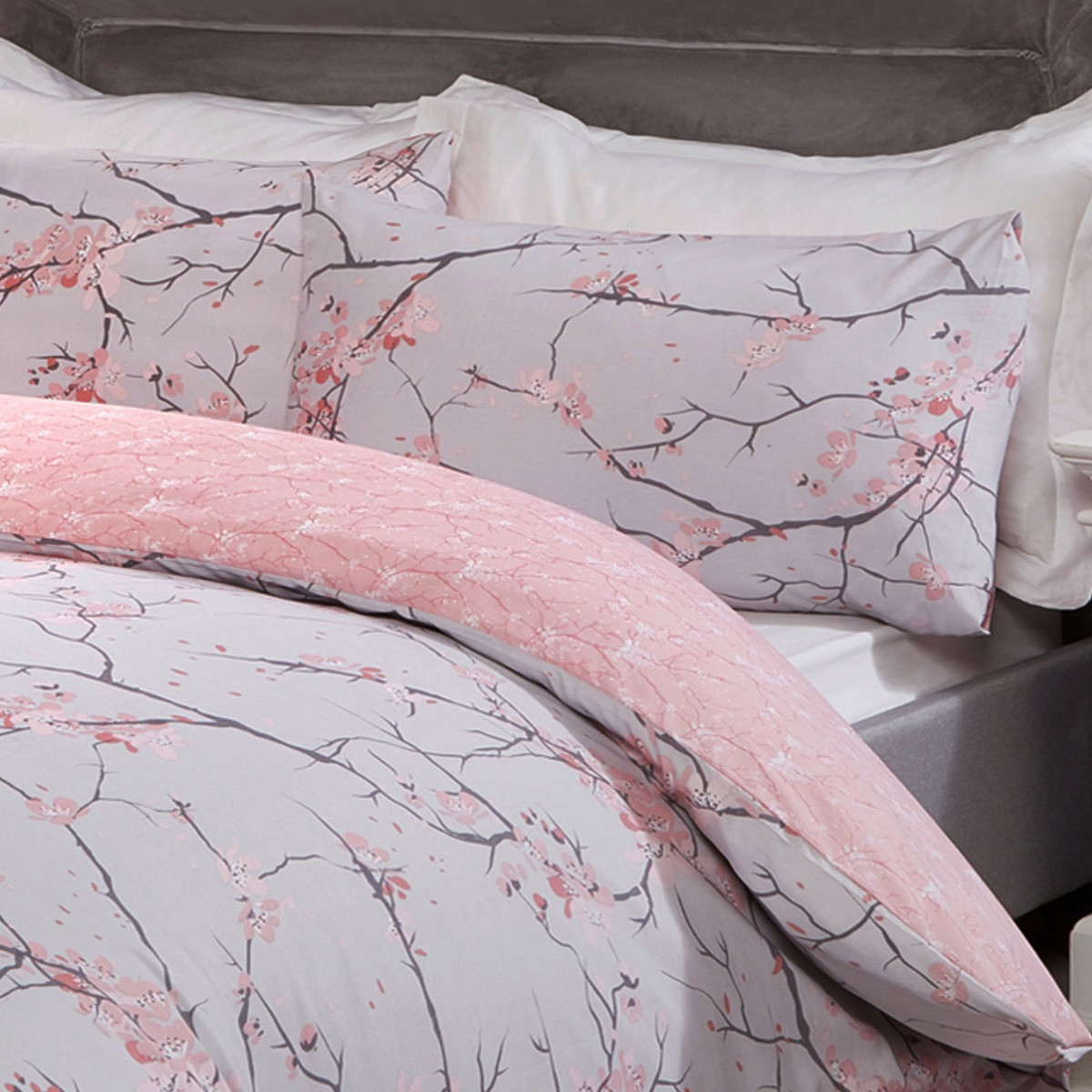 OHS Spring Blossoms Duvet Cover Set - Blush Pink>