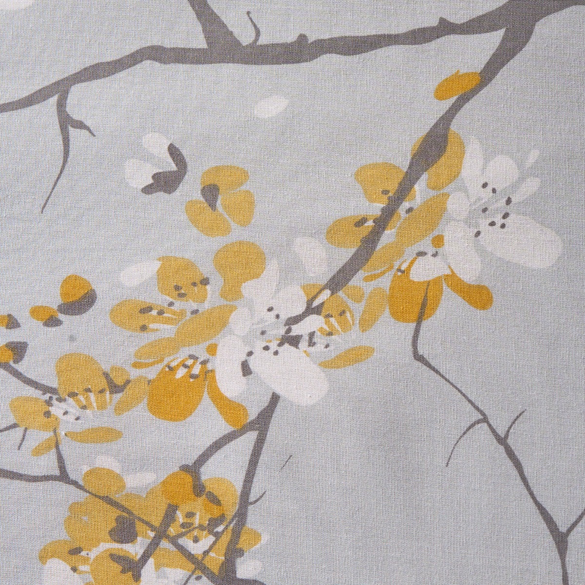 OHS Spring Blossoms Duvet Cover Set, Ochre Yellow - Super King>