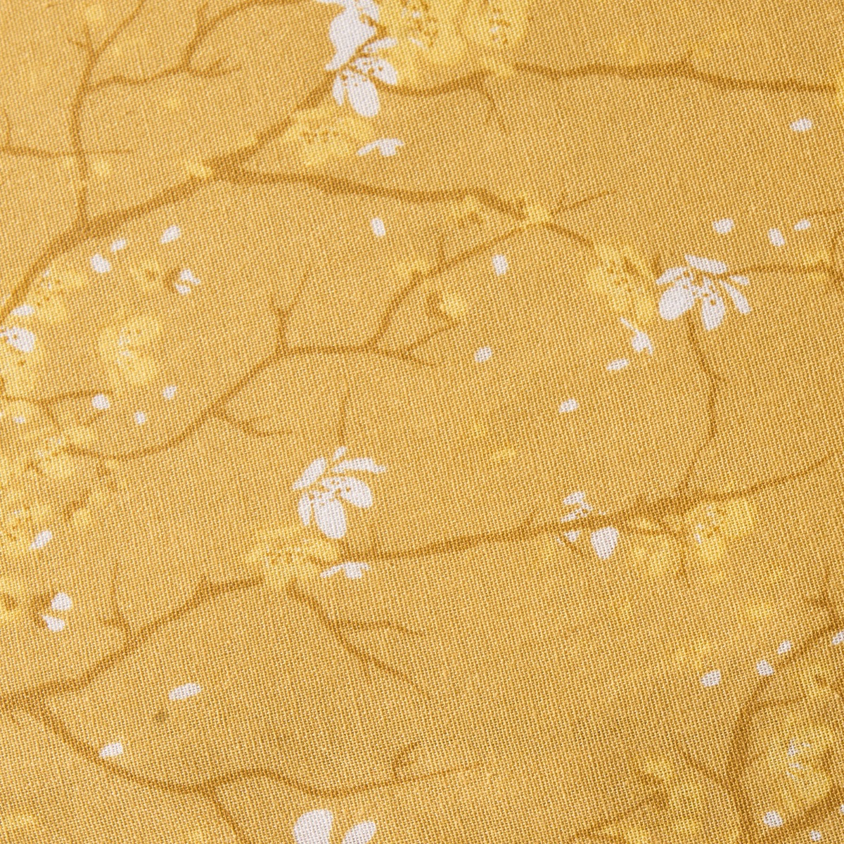 OHS Spring Blossoms Duvet Cover Set, Ochre Yellow - Single>
